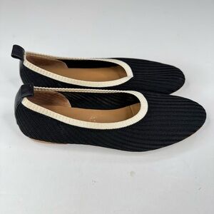 Everlane ReKnit Day Glove Black and White Ballet Flats Size 8
